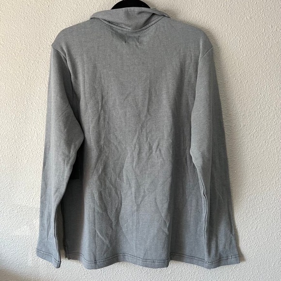 14th & Union Mens Quarter Zip Grey Long Sleeve New Pullover Sweater Medium - Picture 7 of 8